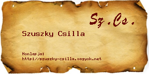 Szuszky Csilla névjegykártya