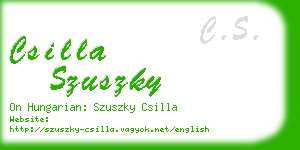 csilla szuszky business card